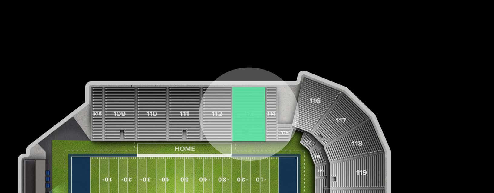 Seat view from Sideline
