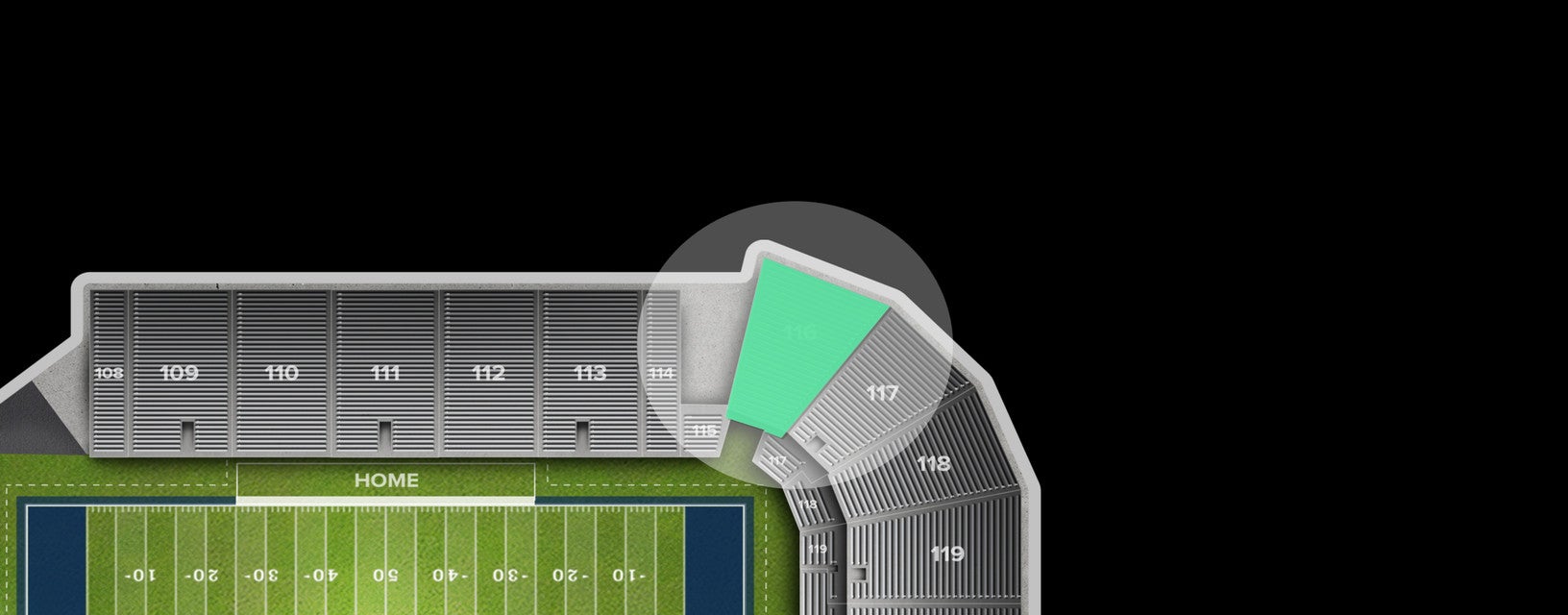 Seat view from Endzone