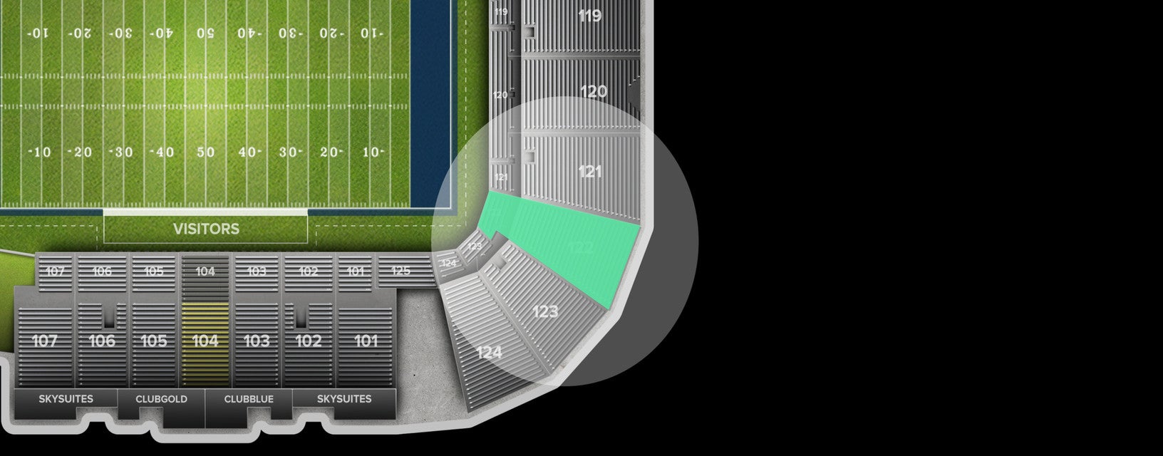 Seat view from Endzone