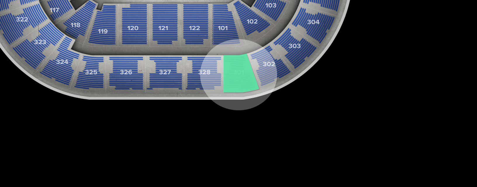 Seat view from Upper