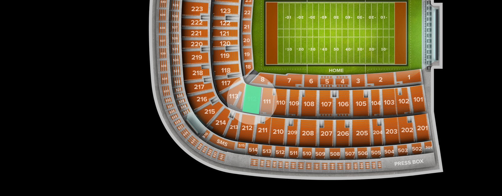 Seat view from Middle Corner