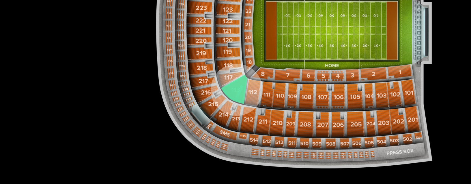 Seat view from Middle Corner