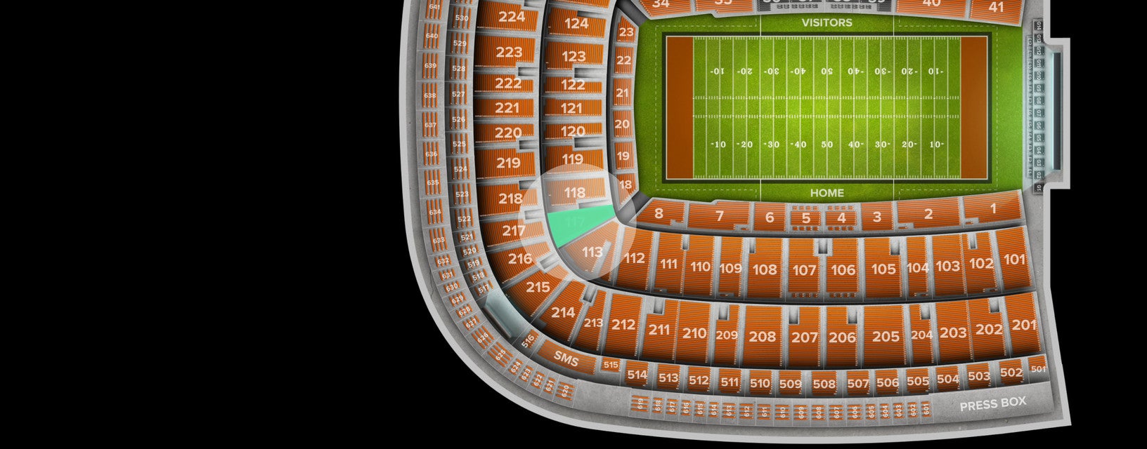 Seat view from Middle Corner