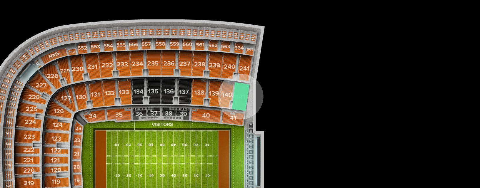 Seat view from Middle Corner
