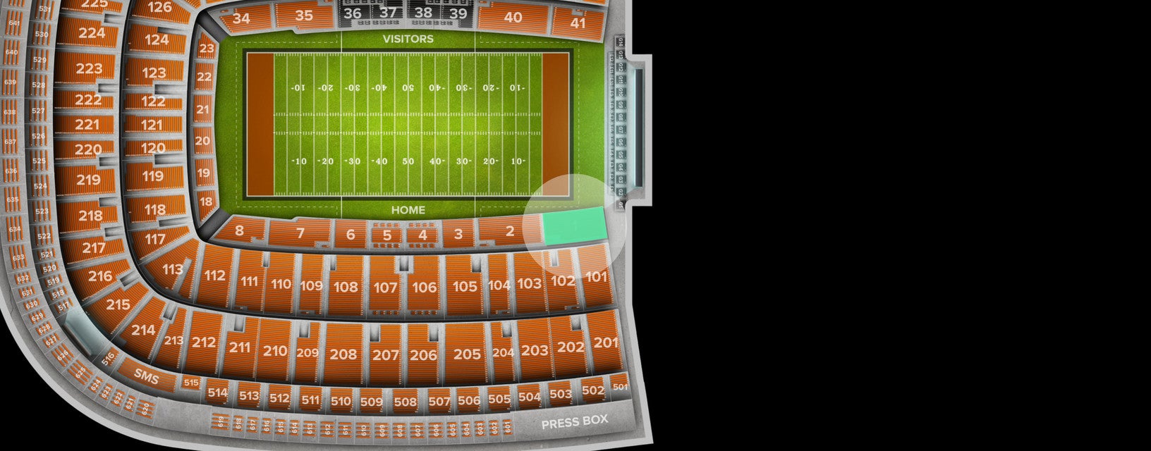 Seat view from Lower Corner