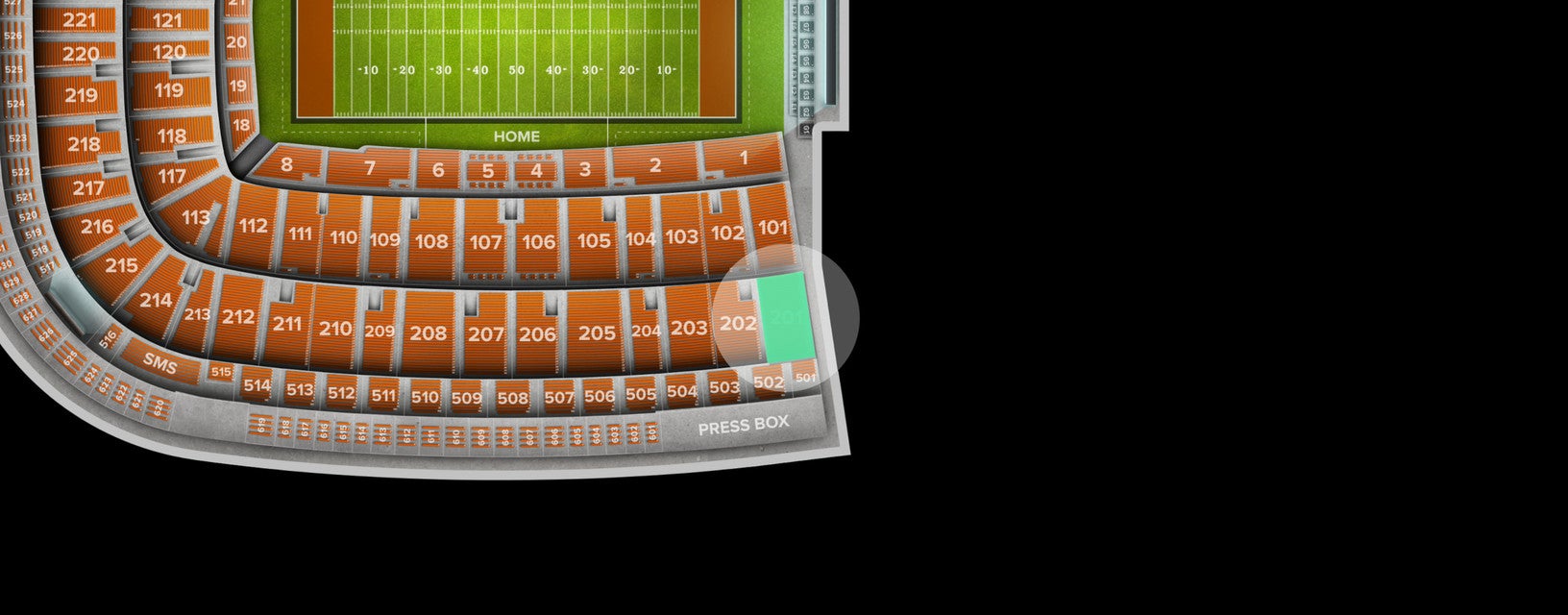 Seat view from Upper Corner