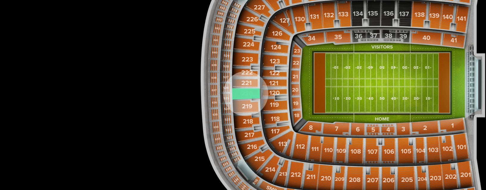 Seat view from Upper Endzone