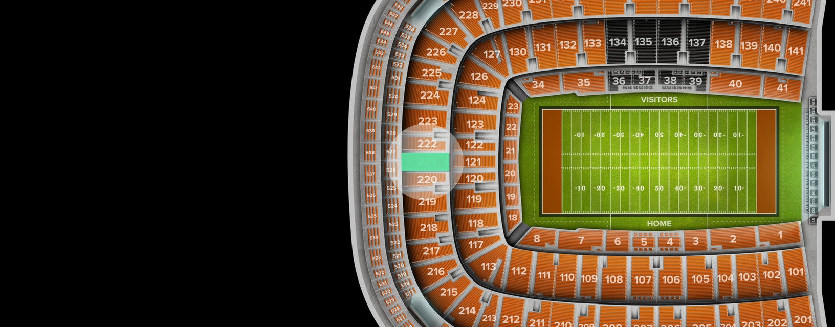 Seat view from Upper Endzone