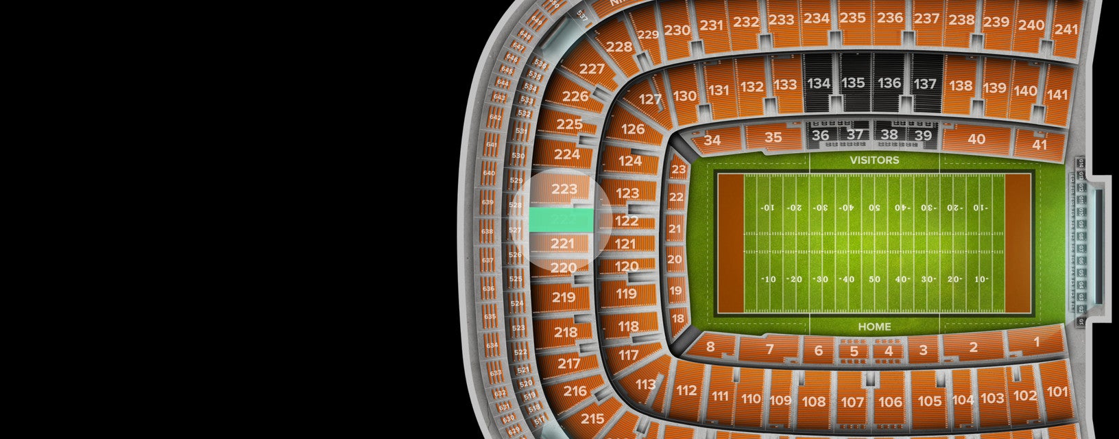 Seat view from Upper Endzone