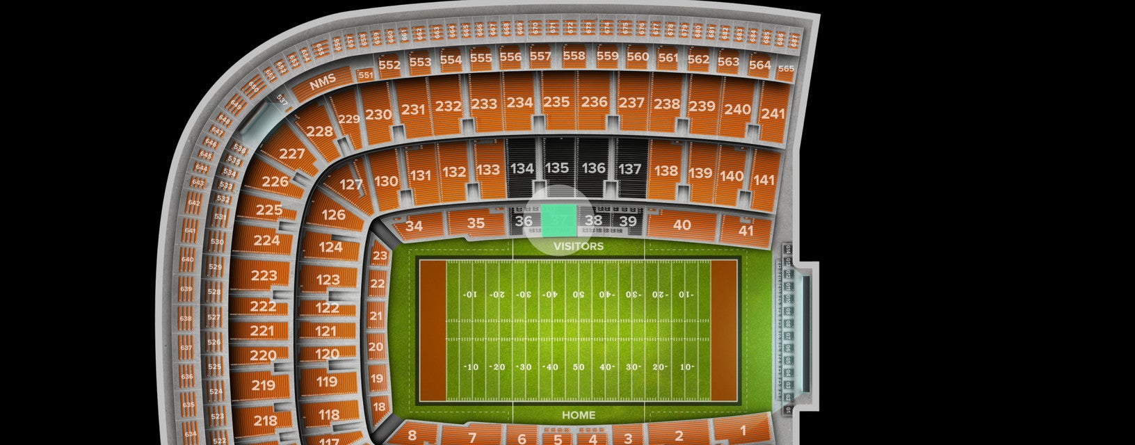 Seat view from Lower Sideline