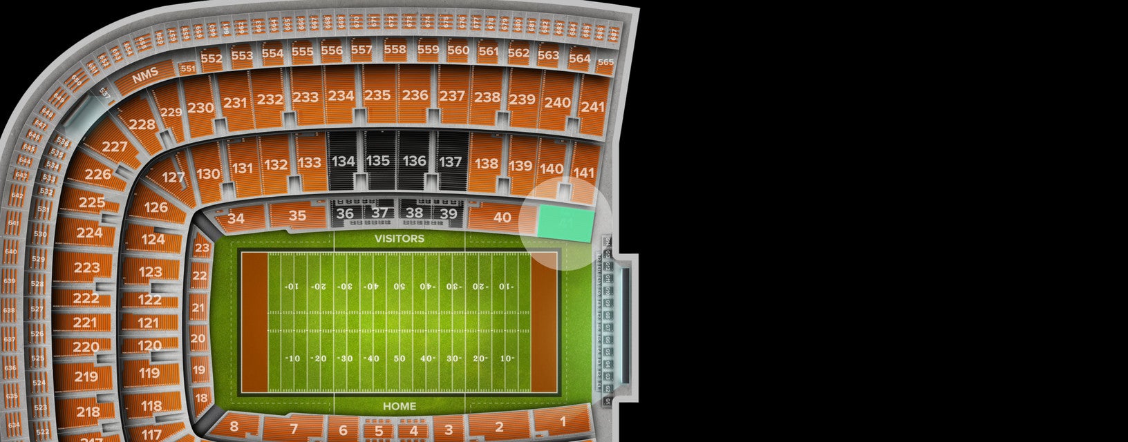 Seat view from Lower Corner