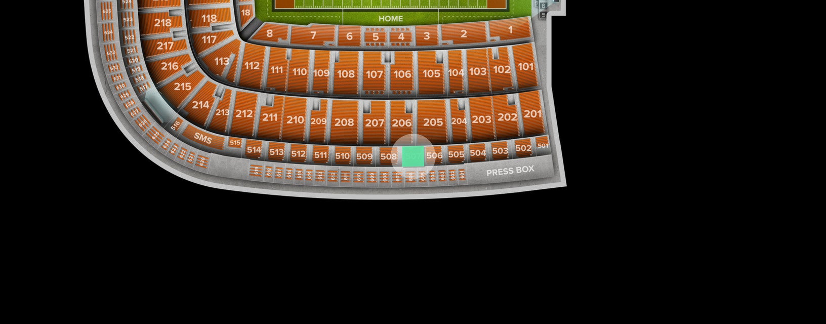 Seat view from Club