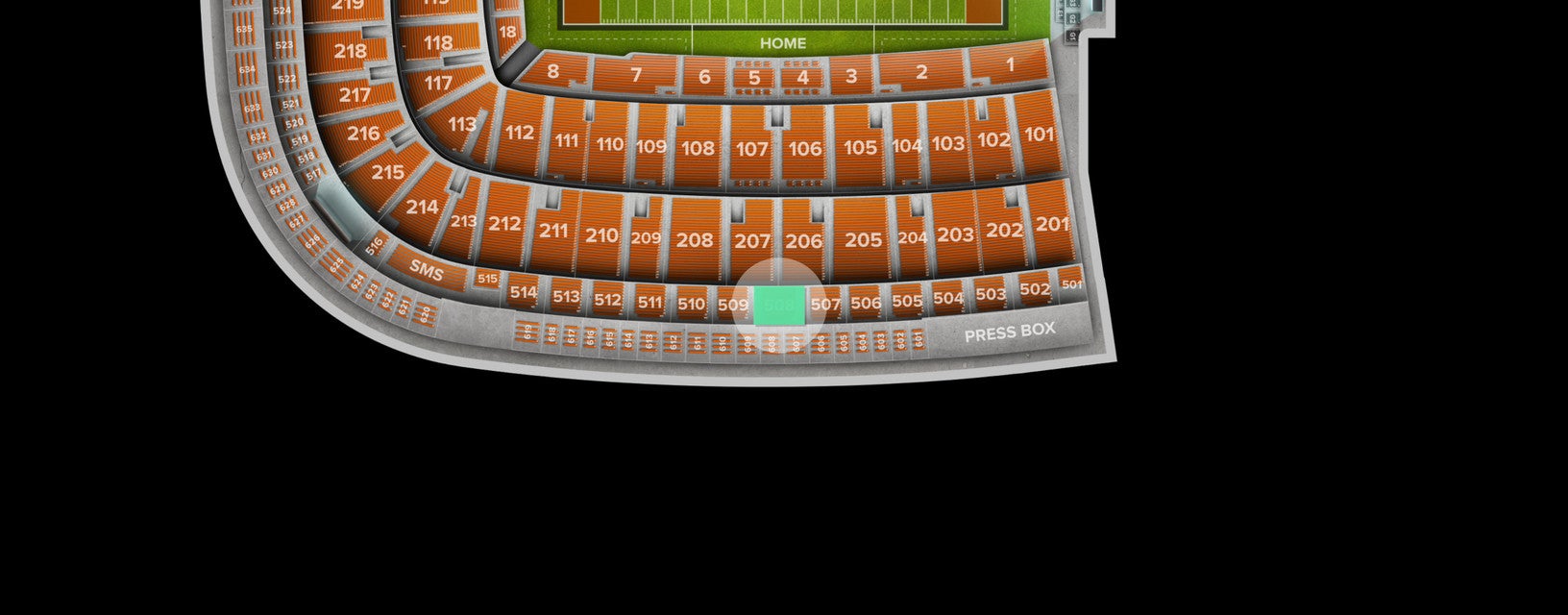 Seat view from Club