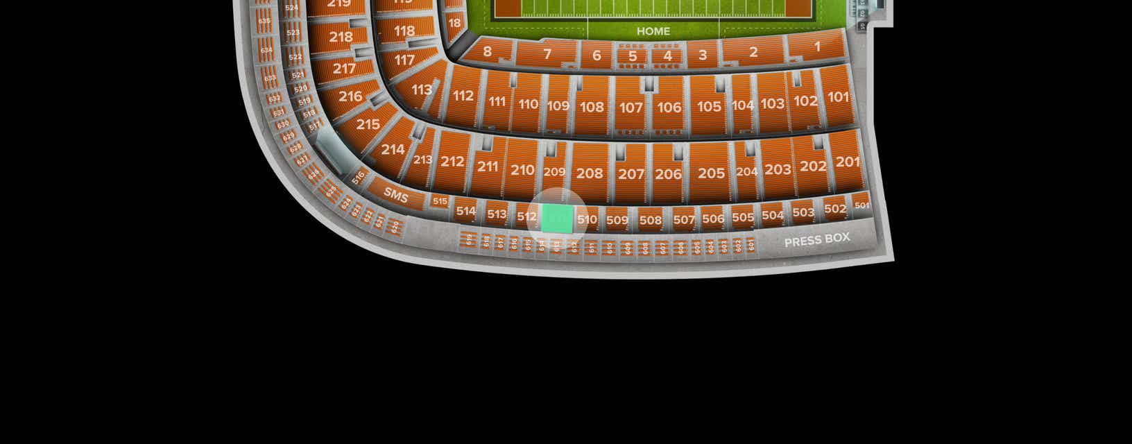 Seat view from Club