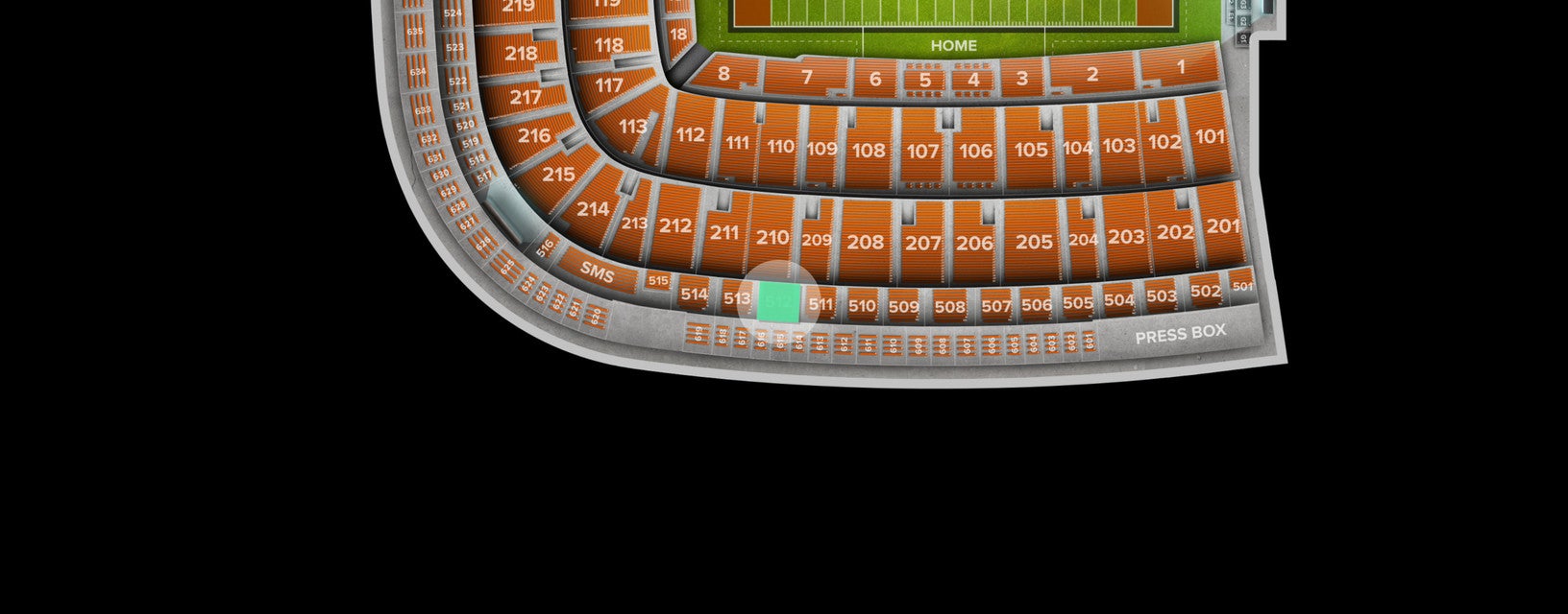 Seat view from Club