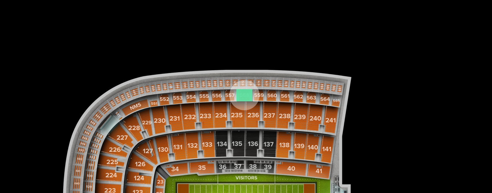 Seat view from Club