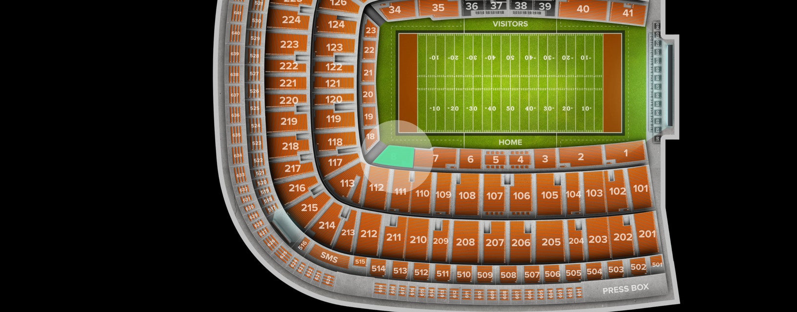 Seat view from Lower Corner