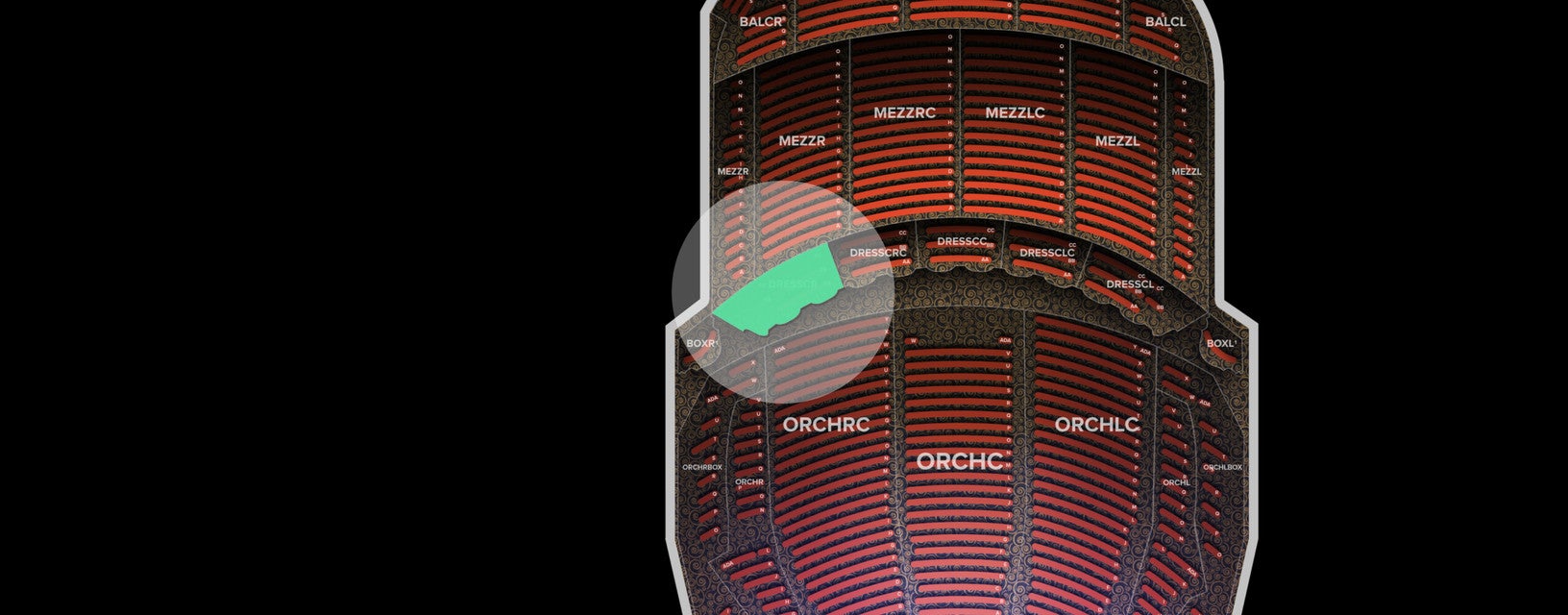 Seat view from Dress Circle