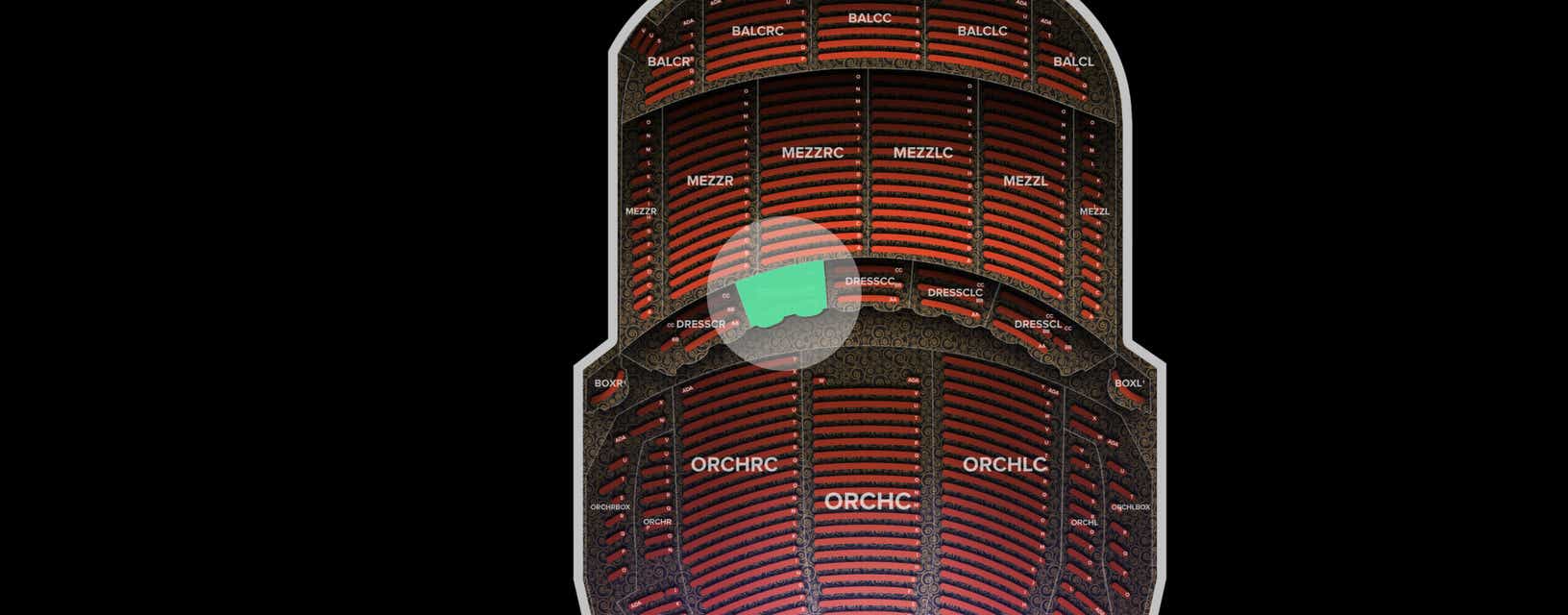 Seat view from Dress Circle