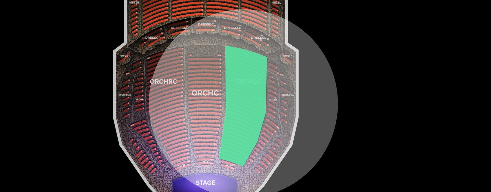 Seat view from Orchestra