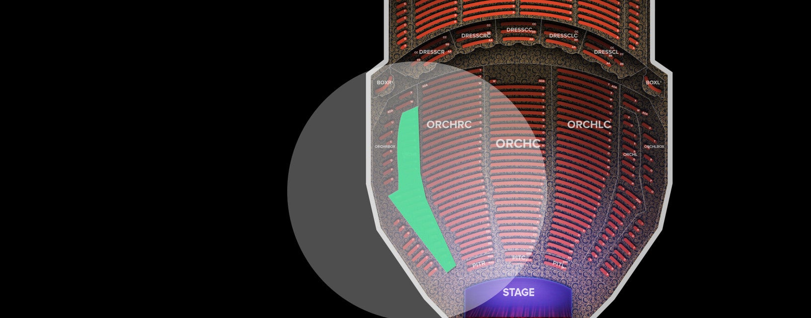 Seat view from Orchestra