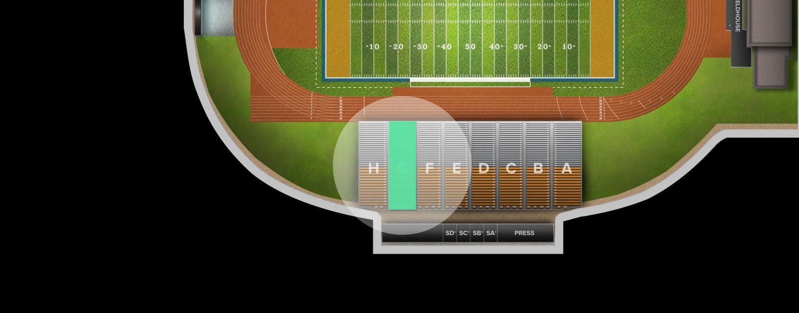 Seat view from Bleacher