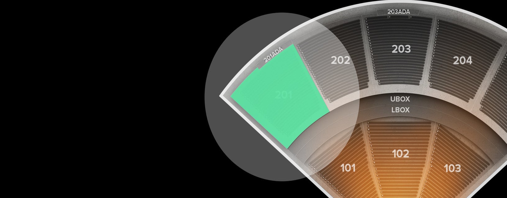 Seat view from Upper