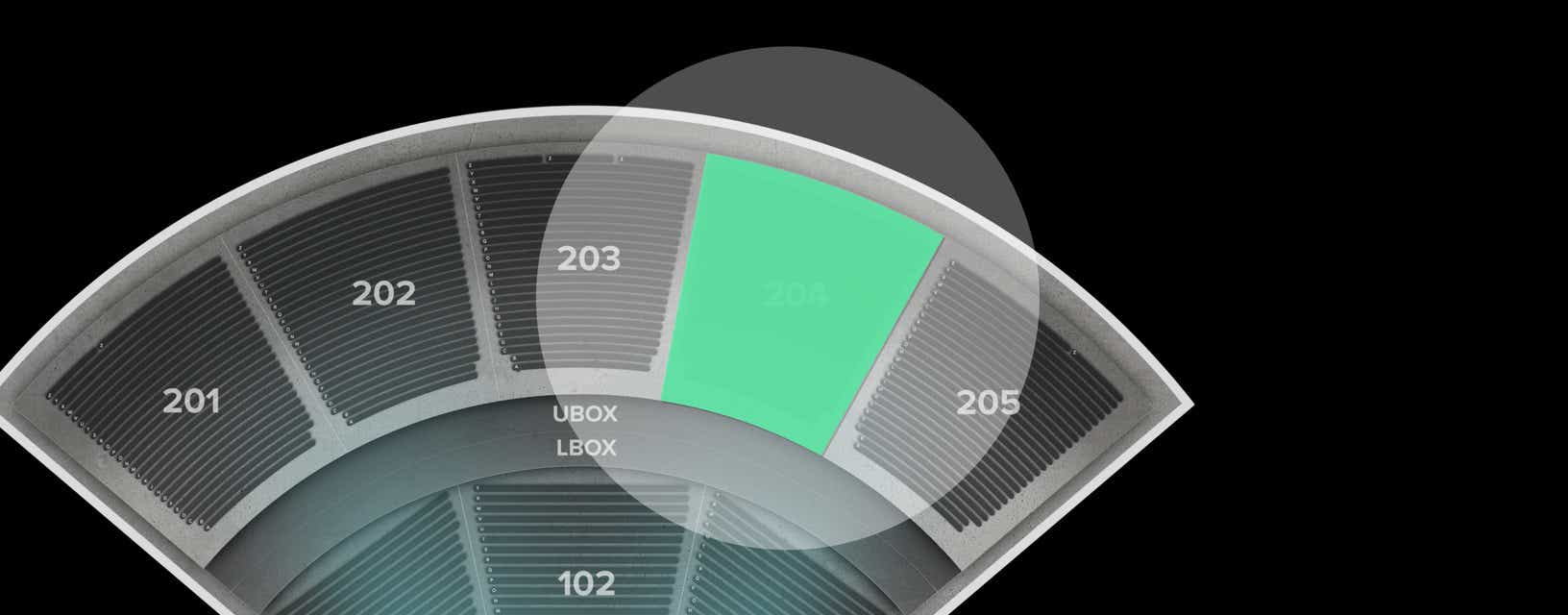 Seat view from Upper