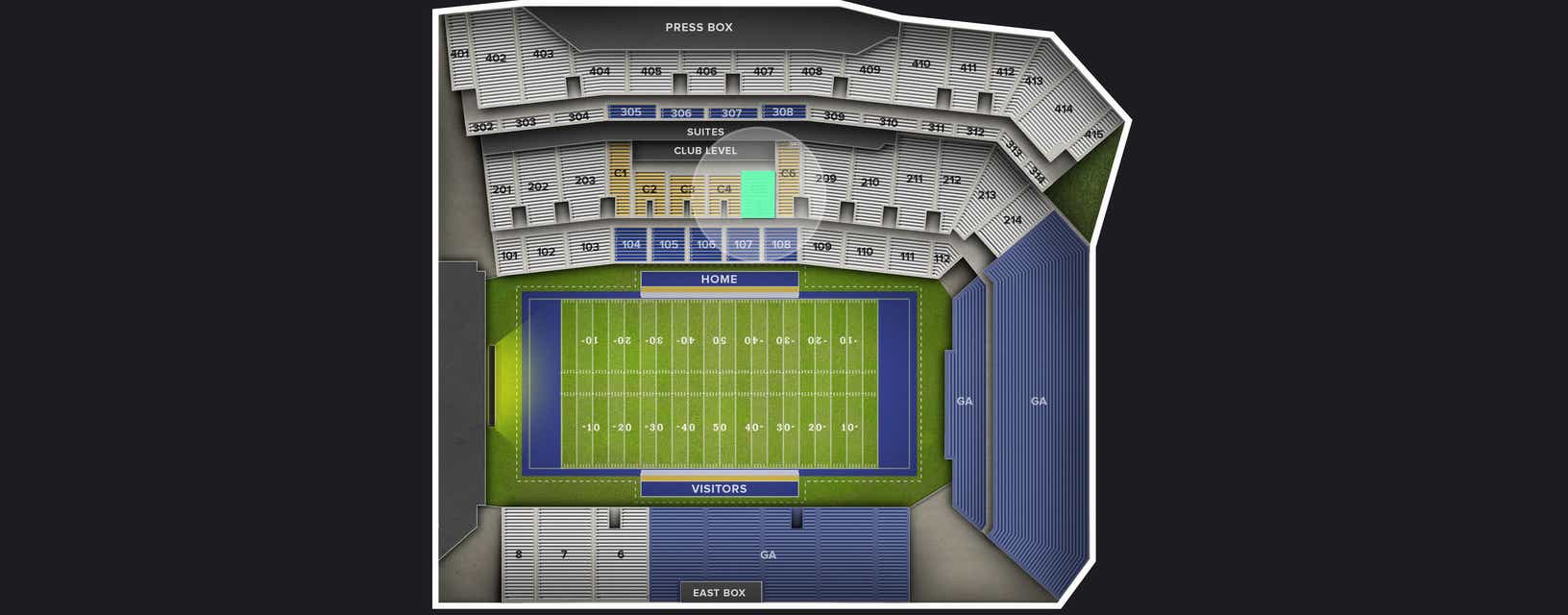 Seat view from Club