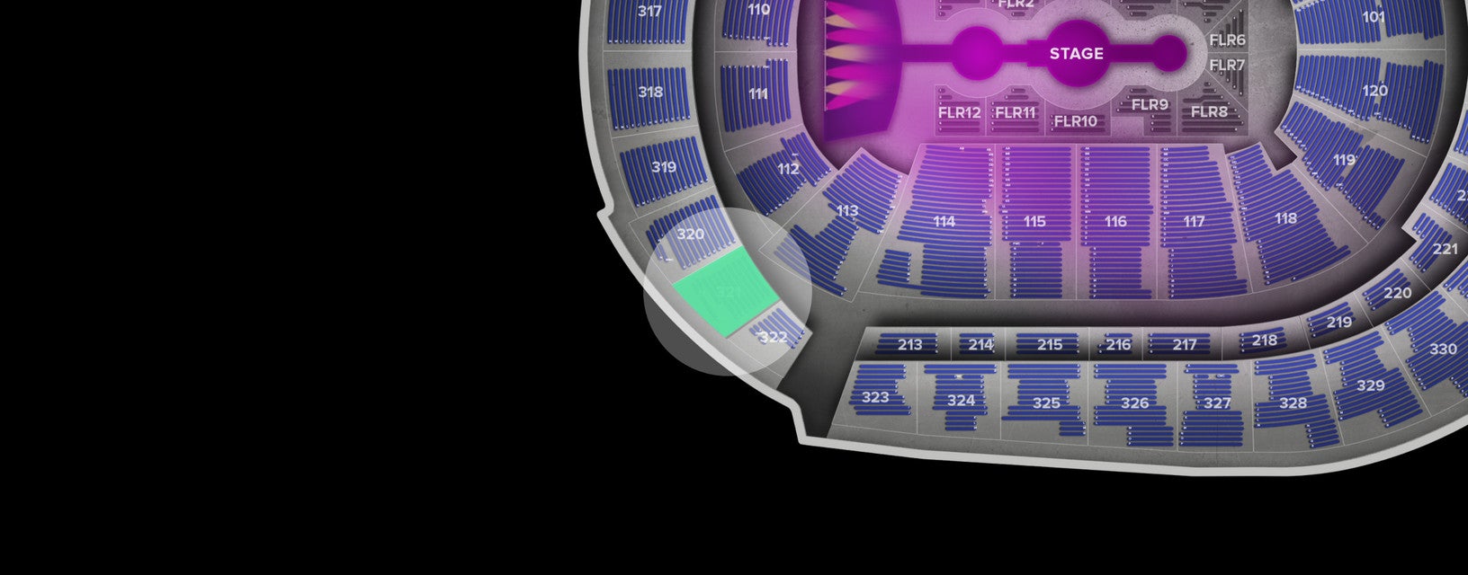 Seat view from Upper