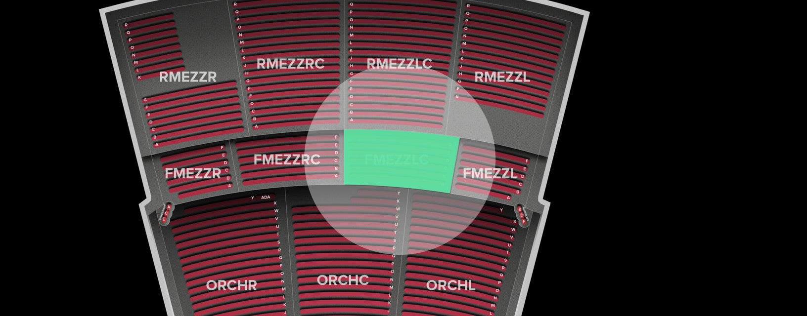 Seat view from Mezzanine