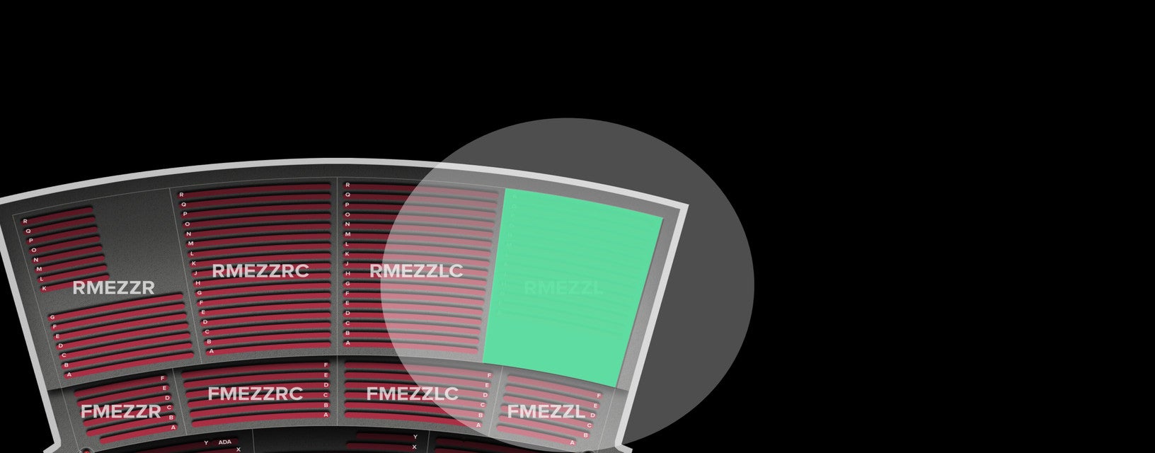 Seat view from Mezzanine