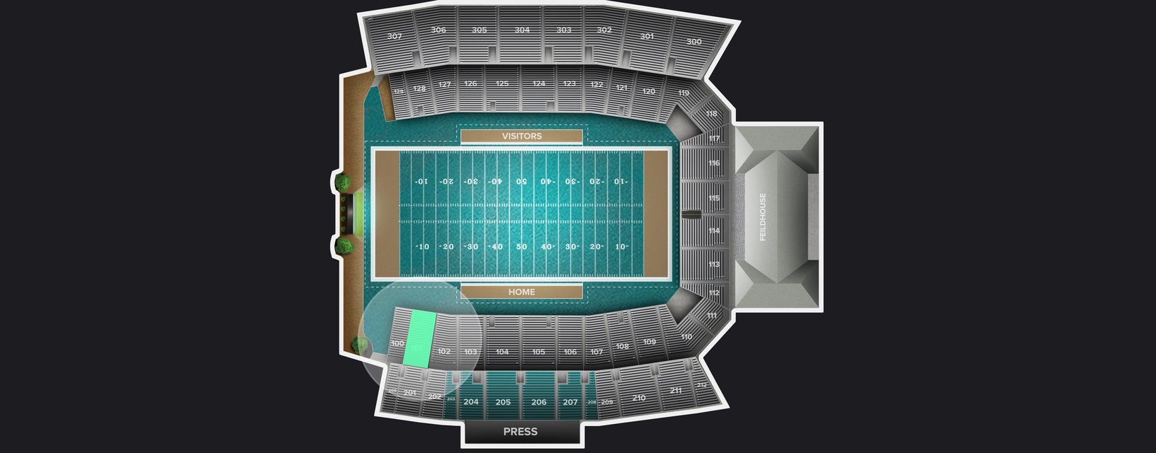 Seat view from Lower Sideline