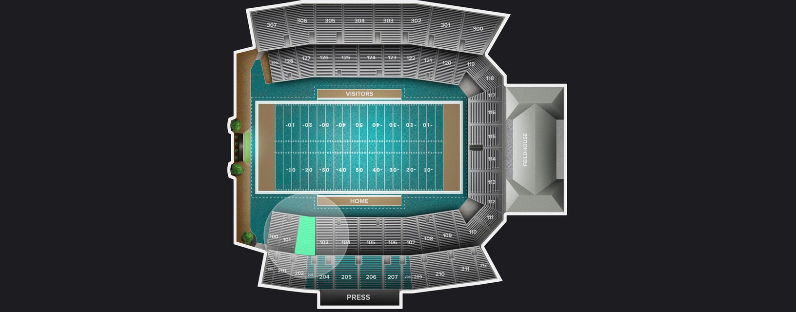 Seat view from Lower Sideline