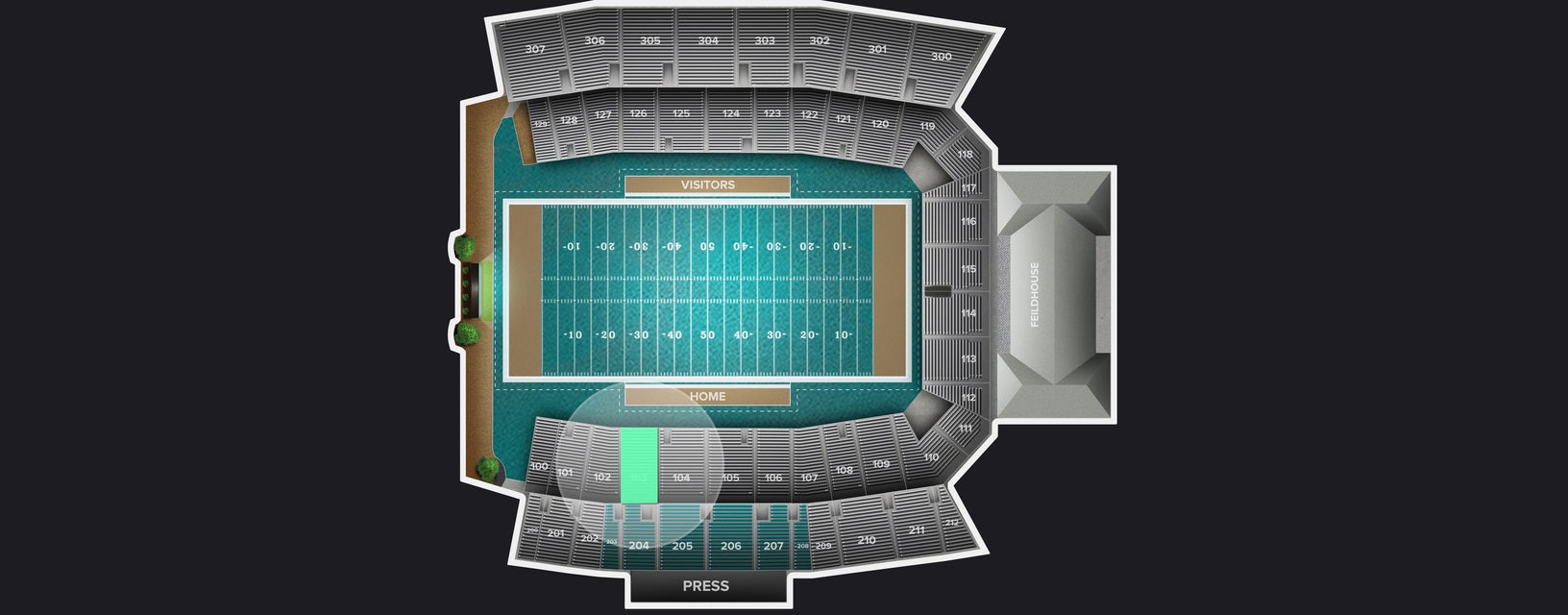 Seat view from Lower Sideline