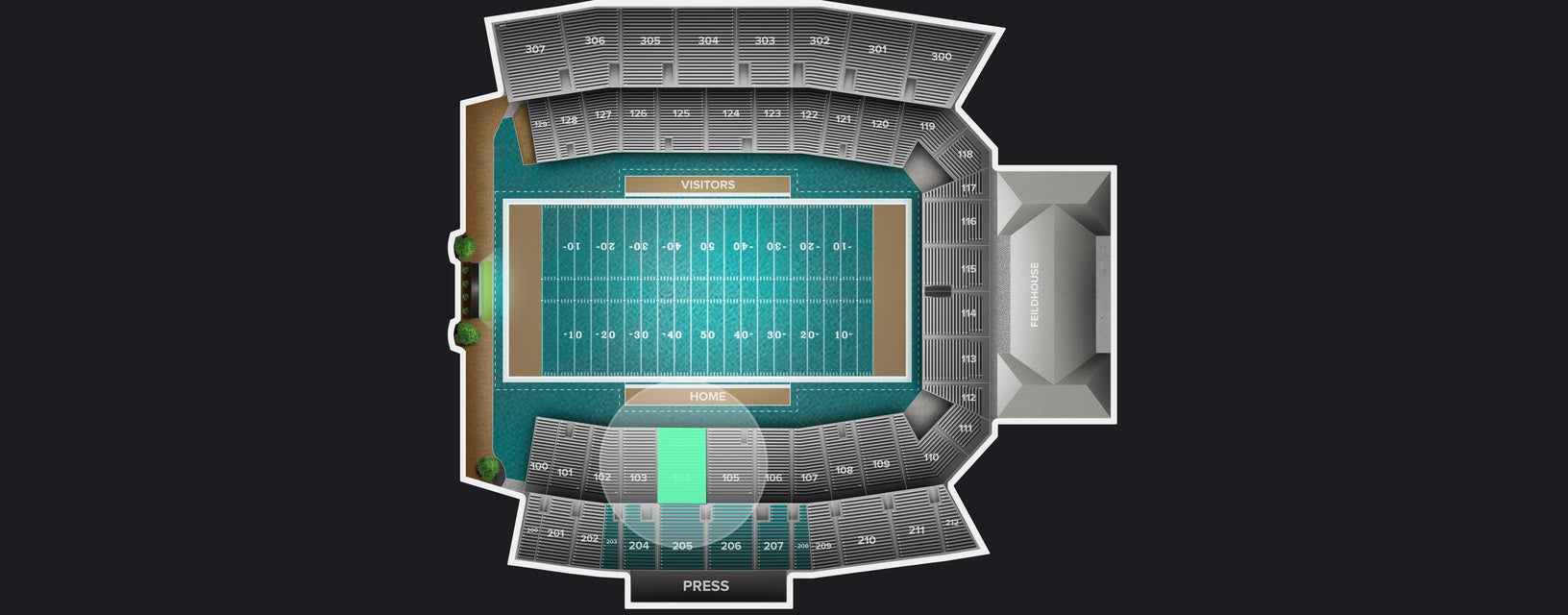 Seat view from Lower Sideline