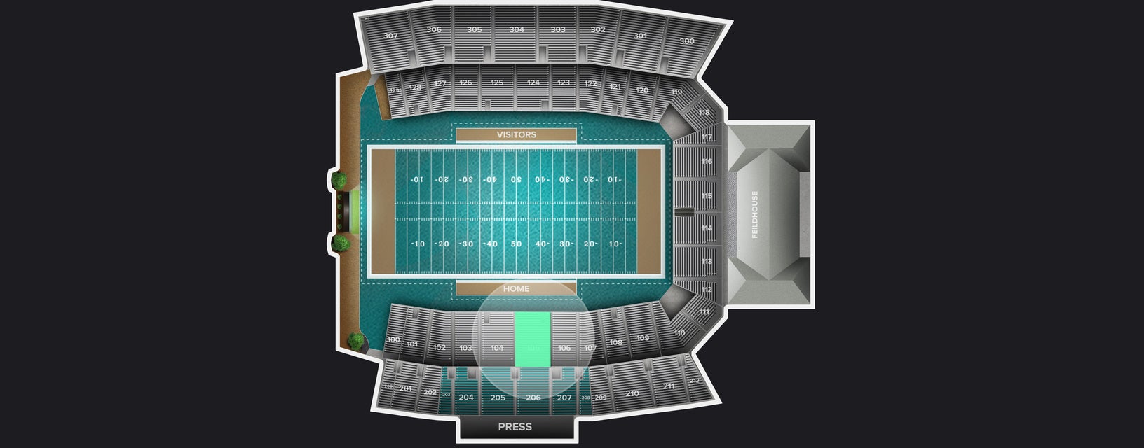 Seat view from Lower Sideline