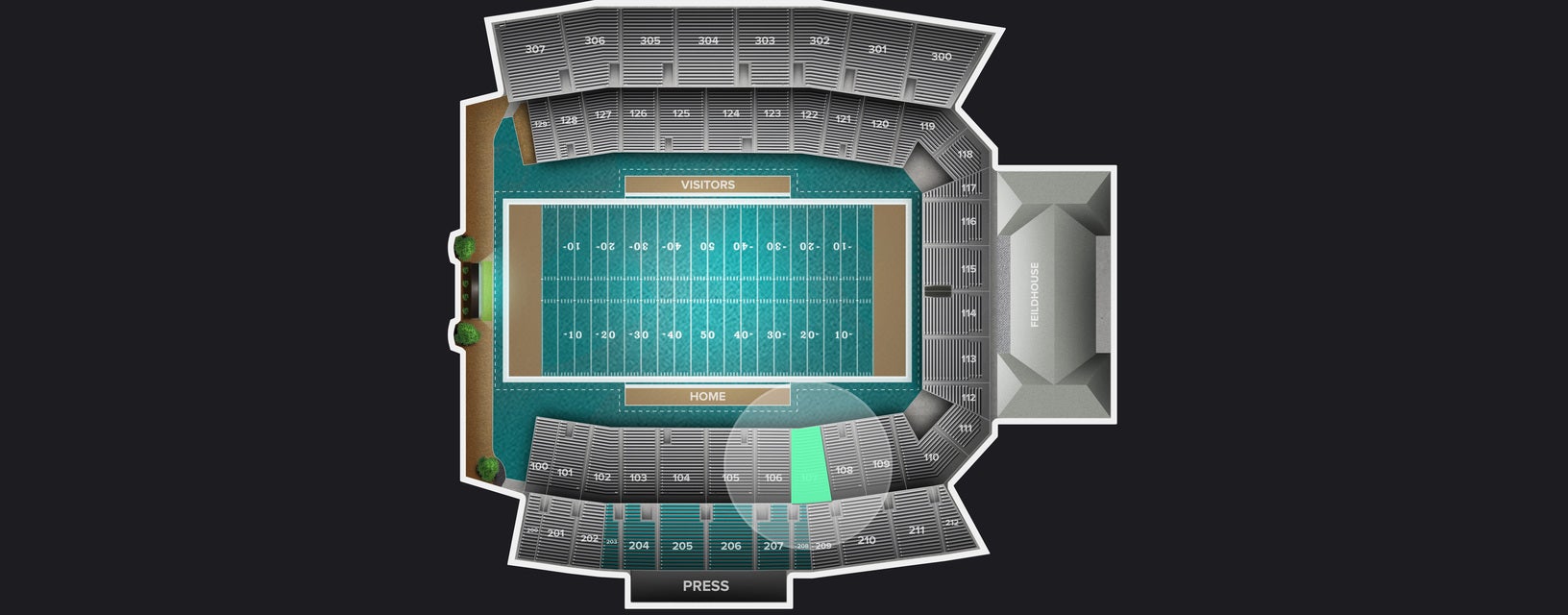 Seat view from Lower Sideline