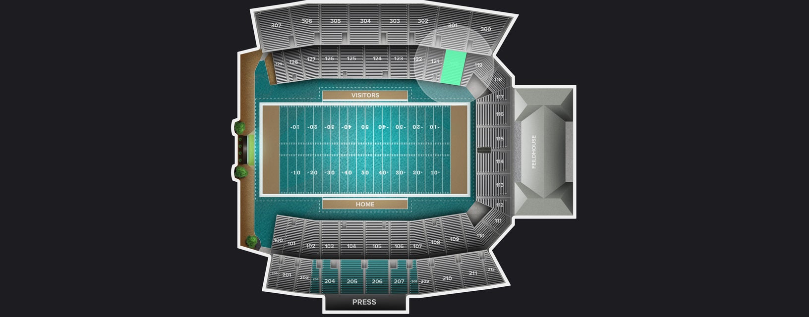 Seat view from Lower Sideline