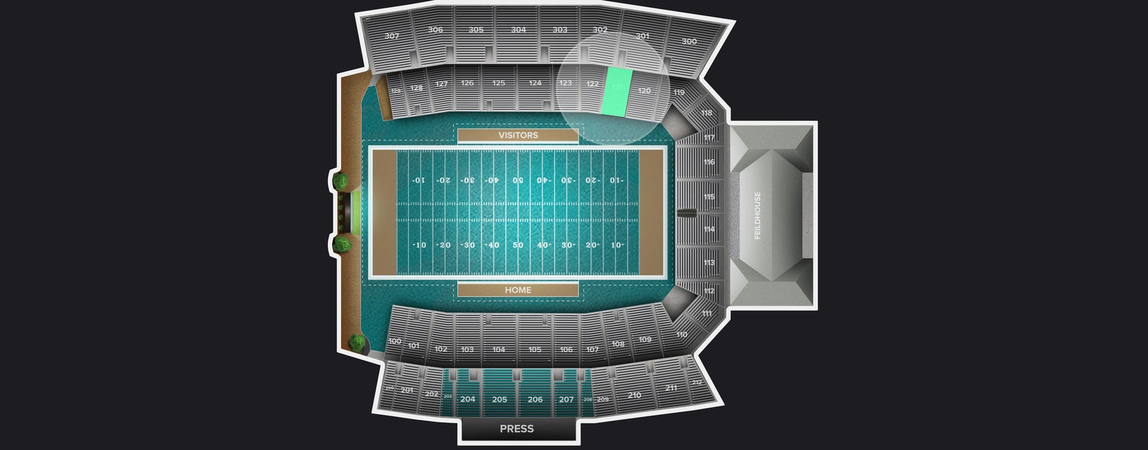 Seat view from Lower Sideline