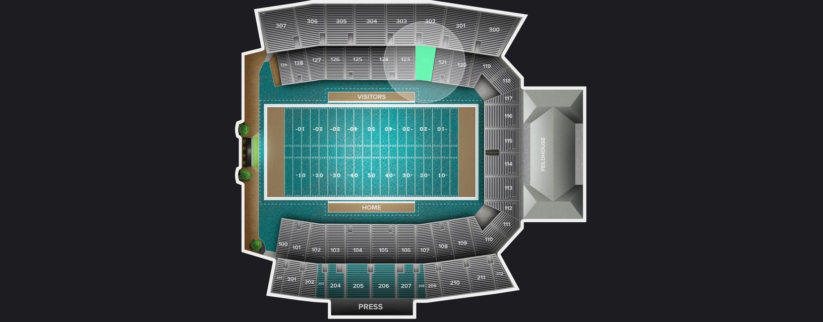 Seat view from Lower Sideline