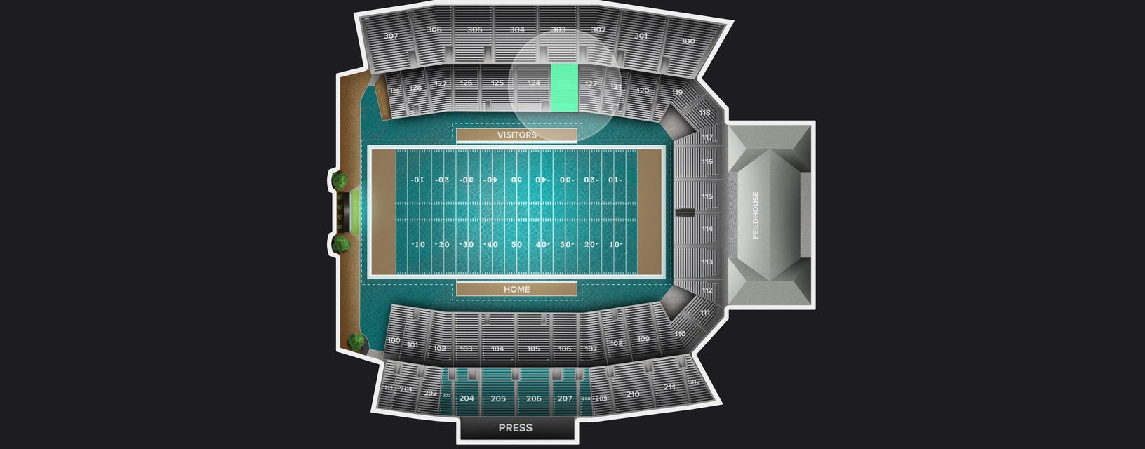 Seat view from Lower Sideline
