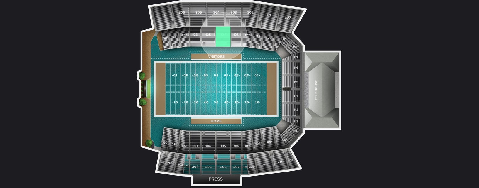Seat view from Lower Sideline