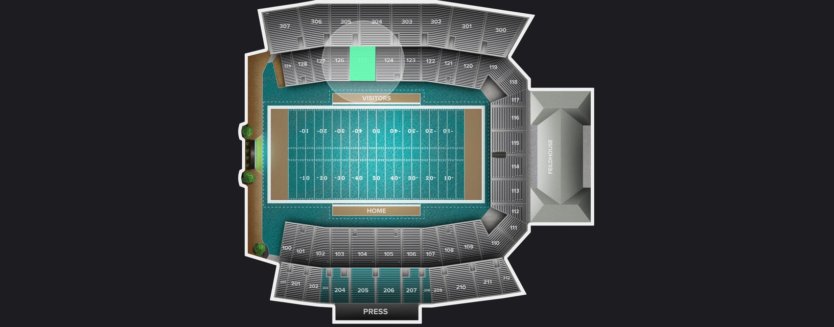 Seat view from Lower Sideline