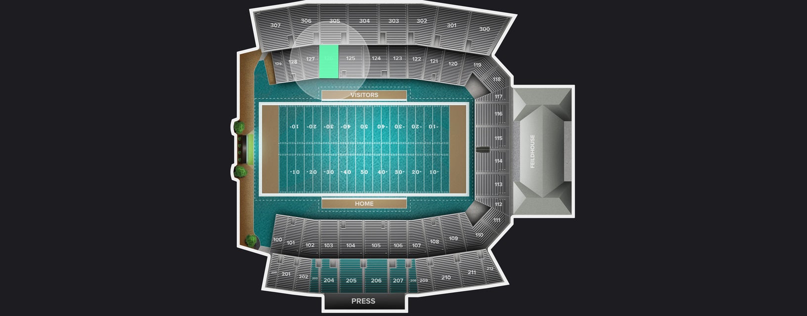 Seat view from Lower Sideline