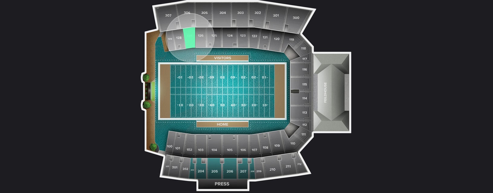 Seat view from Lower Sideline