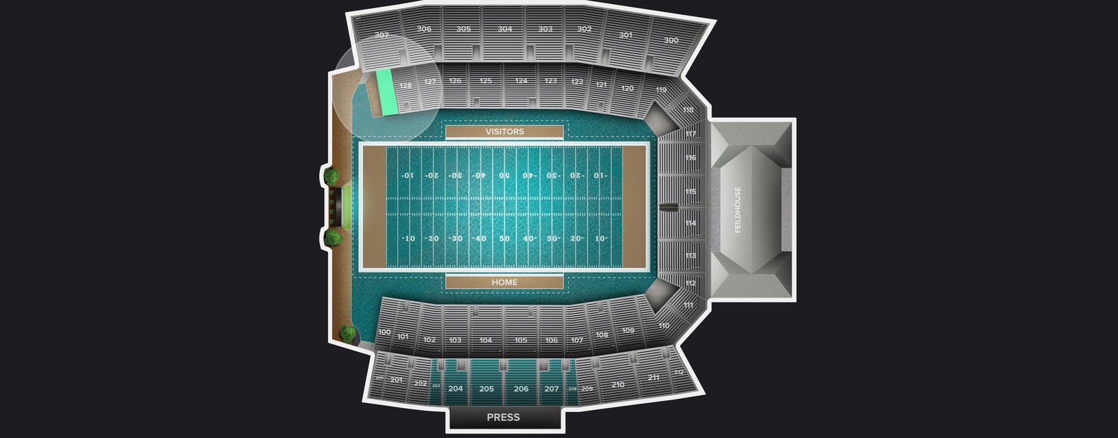 Seat view from Lower Sideline