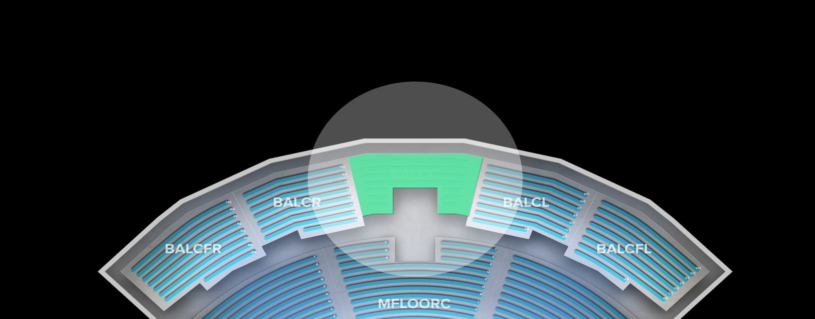 Seat view from Balcony Center