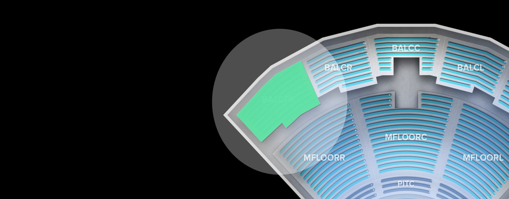 Seat view from Balcony Far Right