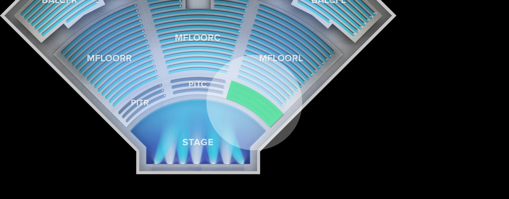 Seat view from Pit Left